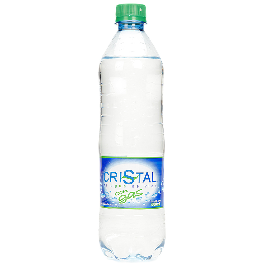 Agua CRISTAL Con Gas 600 ml